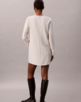 Crepe Tailored LS mini dress