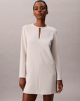 Crepe Tailored LS mini dress