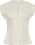 Stretch linen top