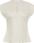 Stretch linen top