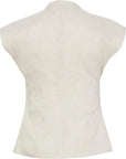 Stretch linen top