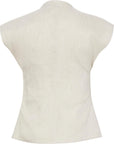Stretch linen top