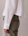 Poplin Relaxed Cropped Button-Up Shirt - Calvin Klein