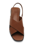 Cross sandal leather