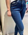 High rise skinny jeans