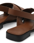 Cross sandal leather