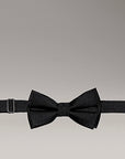 Solid silk bow tie