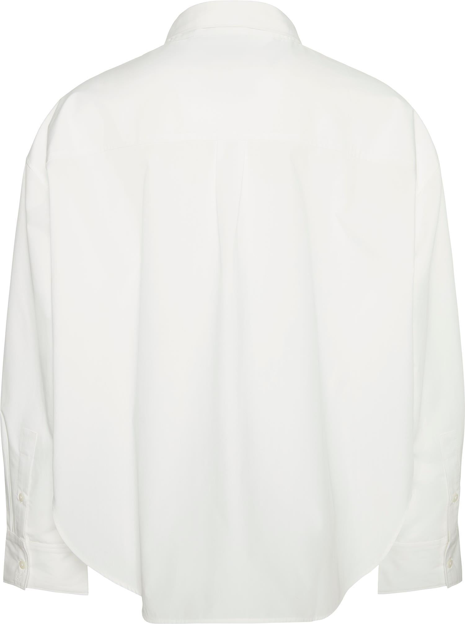 Poplin Relaxed Cropped Button-Up Shirt - Calvin Klein