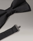 Solid silk bow tie