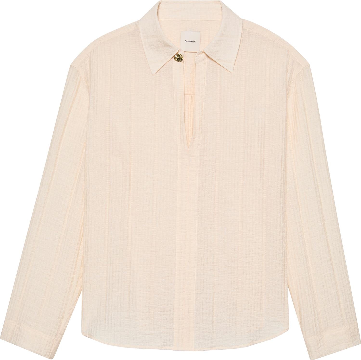 Viskose Sheer Stripe LS Shirt - Calvin Klein