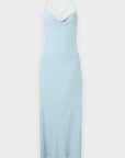 Crepe low back drape dress