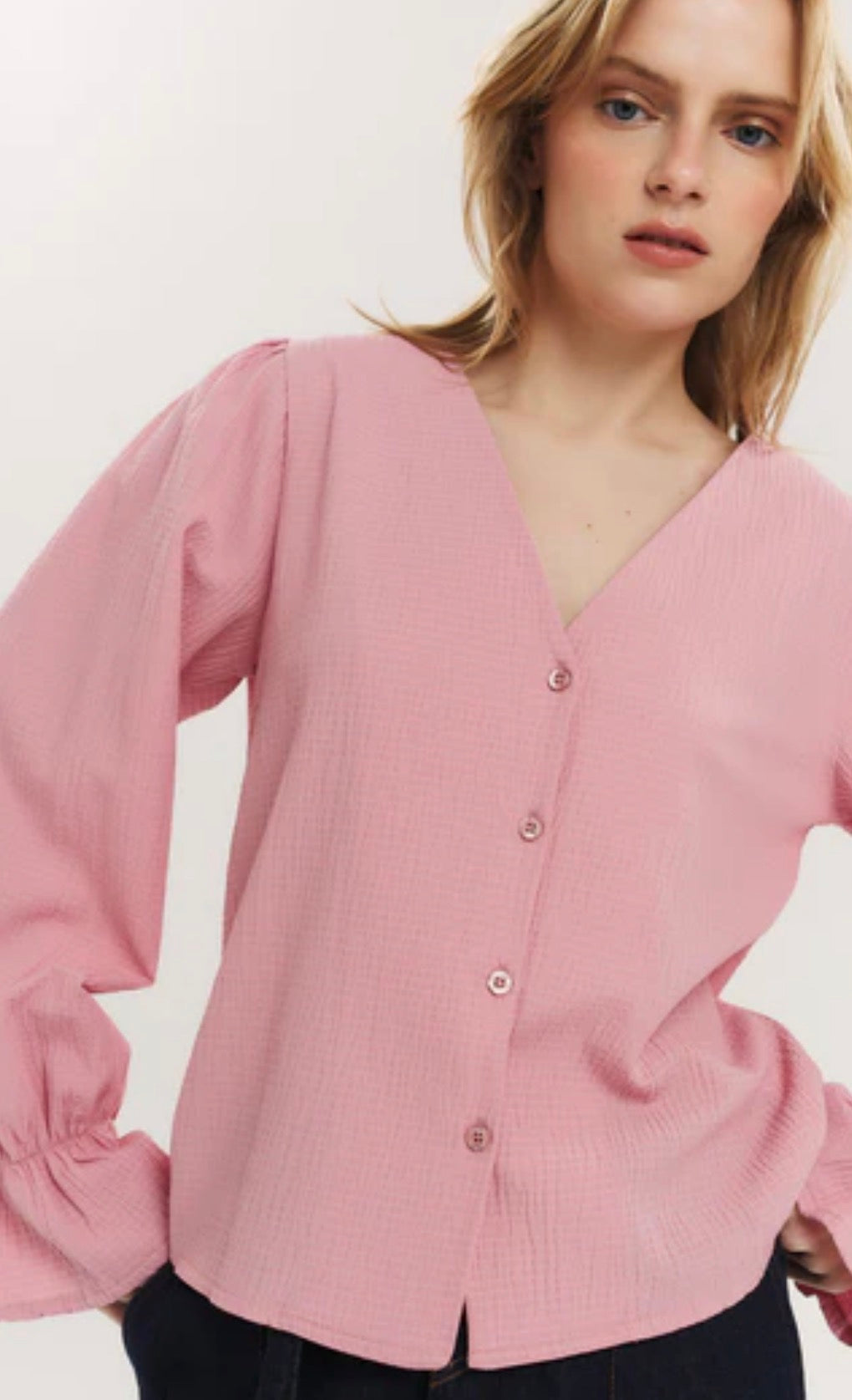 Indiana LS Button Blouse - Once Untold