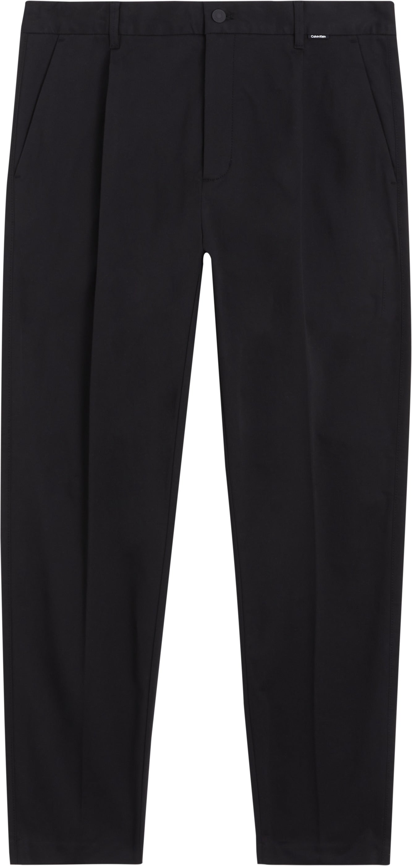 Modern twill tapered pleat pants