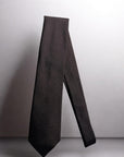 Tie Silk woven Dark Brown - Profuomo