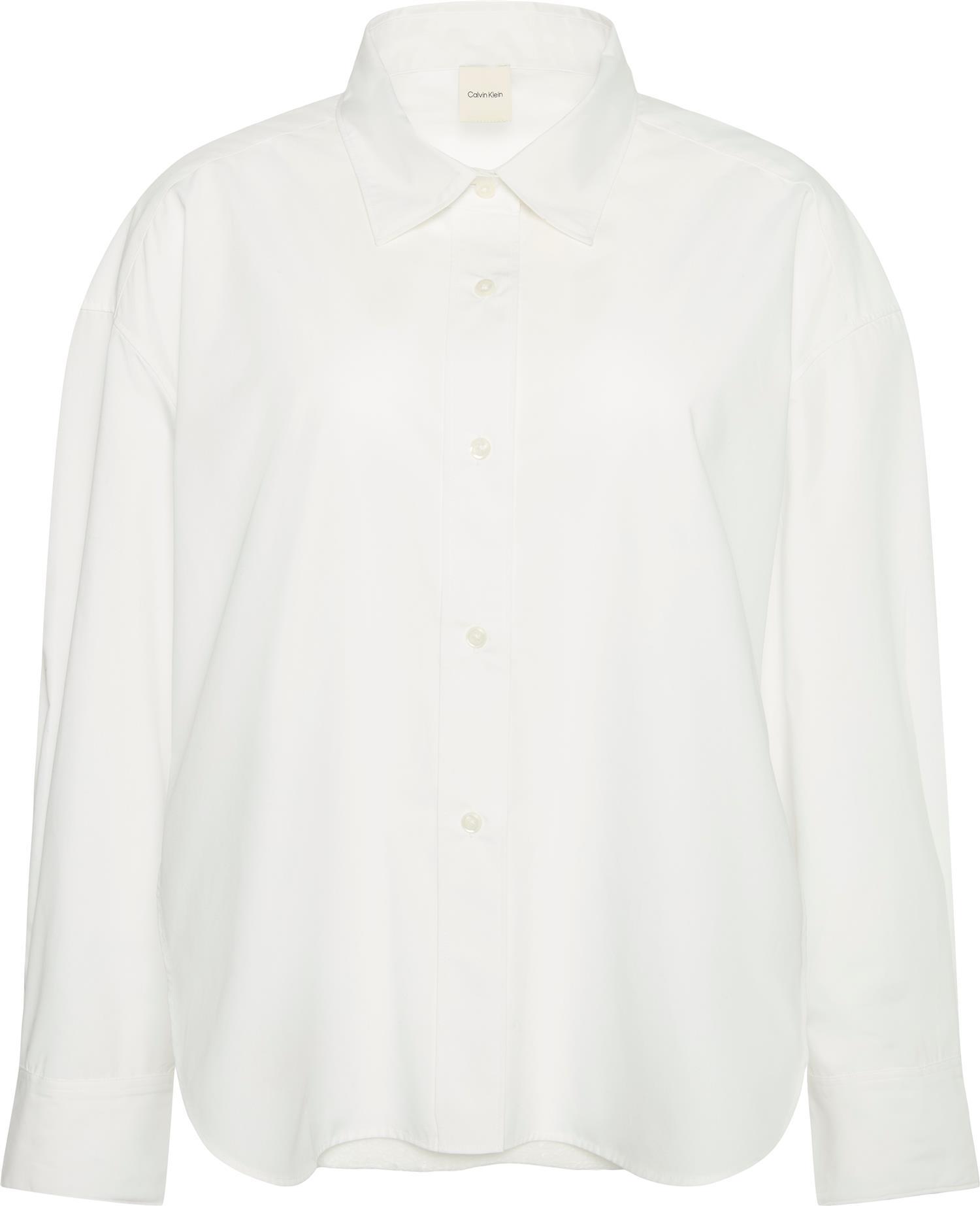Poplin Relaxed Cropped Button-Up Shirt - Calvin Klein