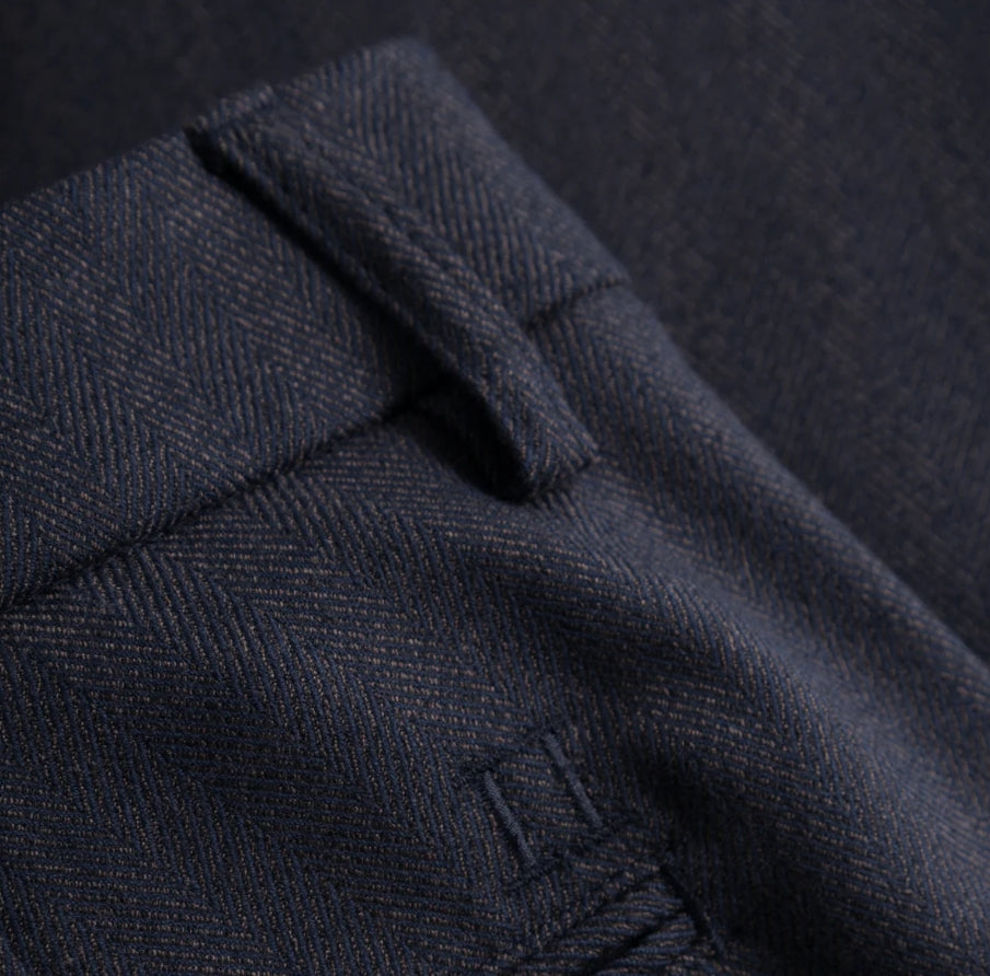 Como Reg Herringbone suit pants