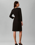 Scuba Crepe 3/4 SLV Twist Dress - Calvin Klein