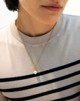 Swivel Necklce Pearl S - Edblad