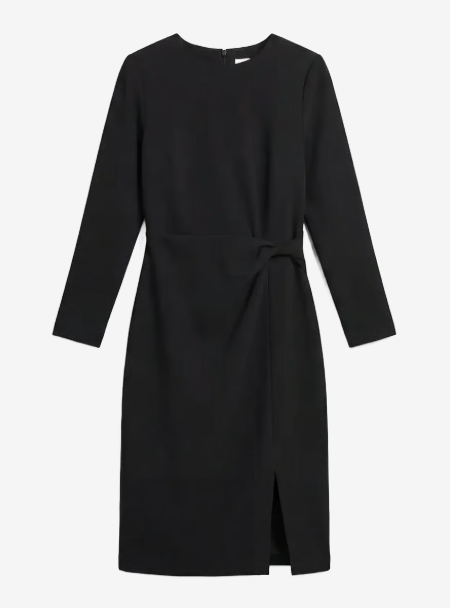 Scuba Crepe 3/4 SLV Twist Dress - Calvin Klein