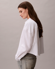 Poplin Relaxed Cropped Button-Up Shirt - Calvin Klein