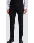 Stretch wool slim pant