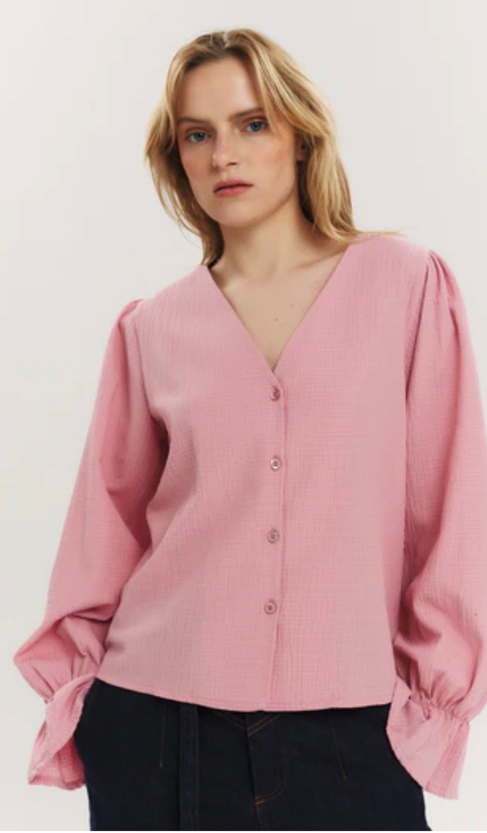 Indiana LS Button Blouse - Once Untold