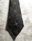 Tie Silk woven Dark green - Profuomo