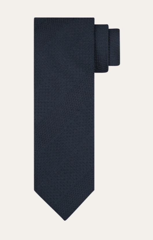 Tie Silk woven Navy- Profuomo