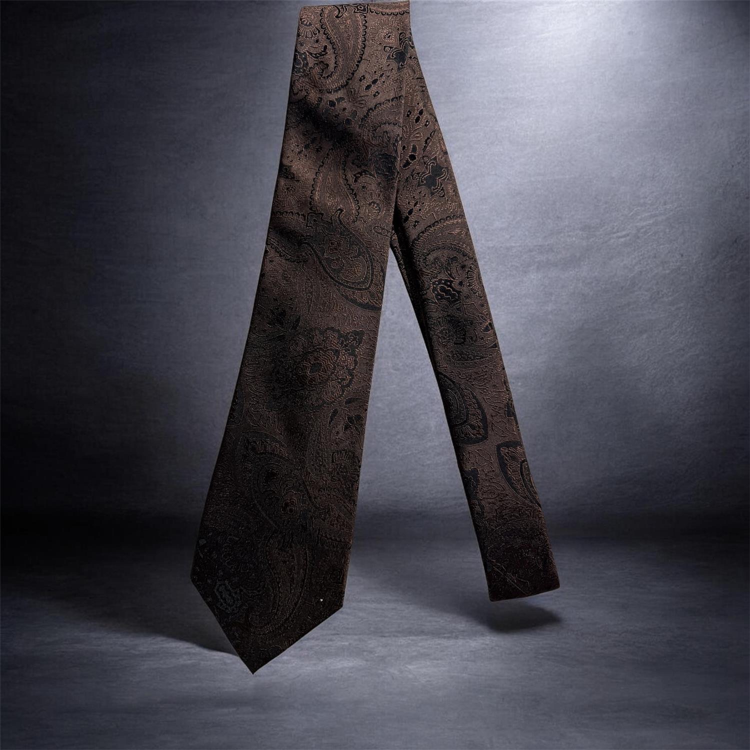 Tie Silk woven Brown - Profuomo