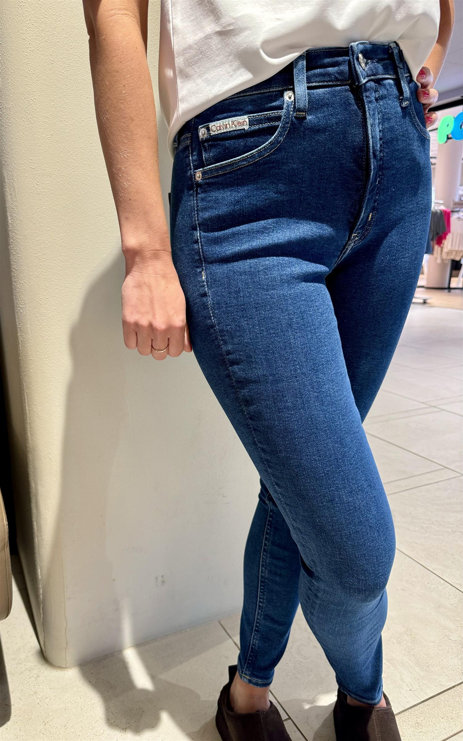 High rise skinny jeans
